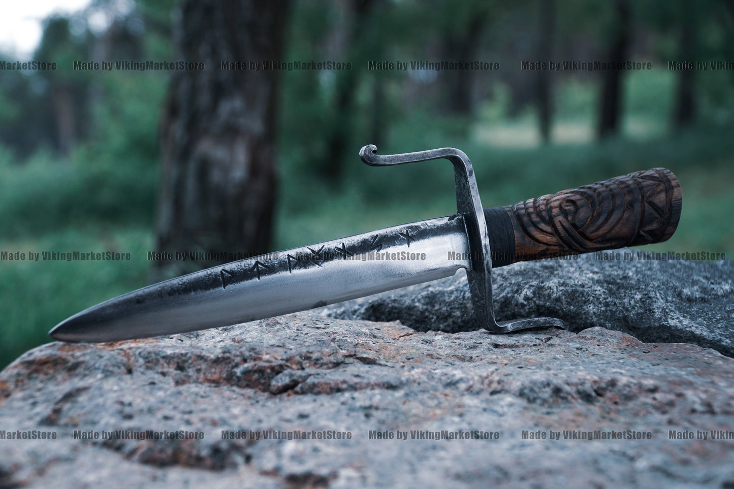 Engraved medieval knife