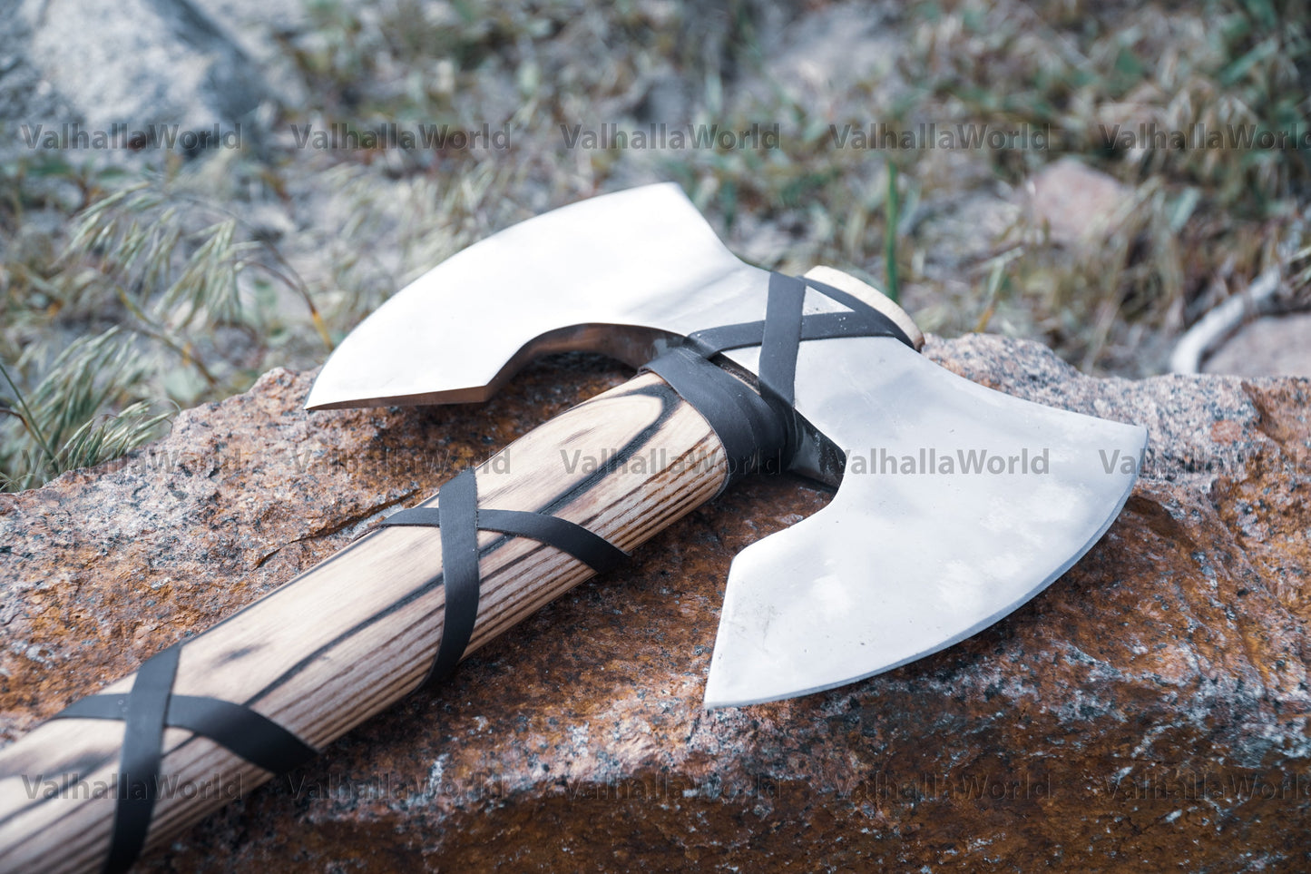 Double sided viking axe
