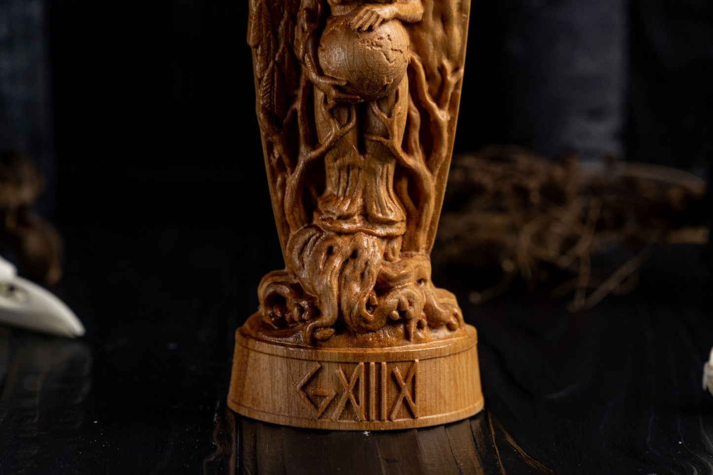 Carved Gaia Statue