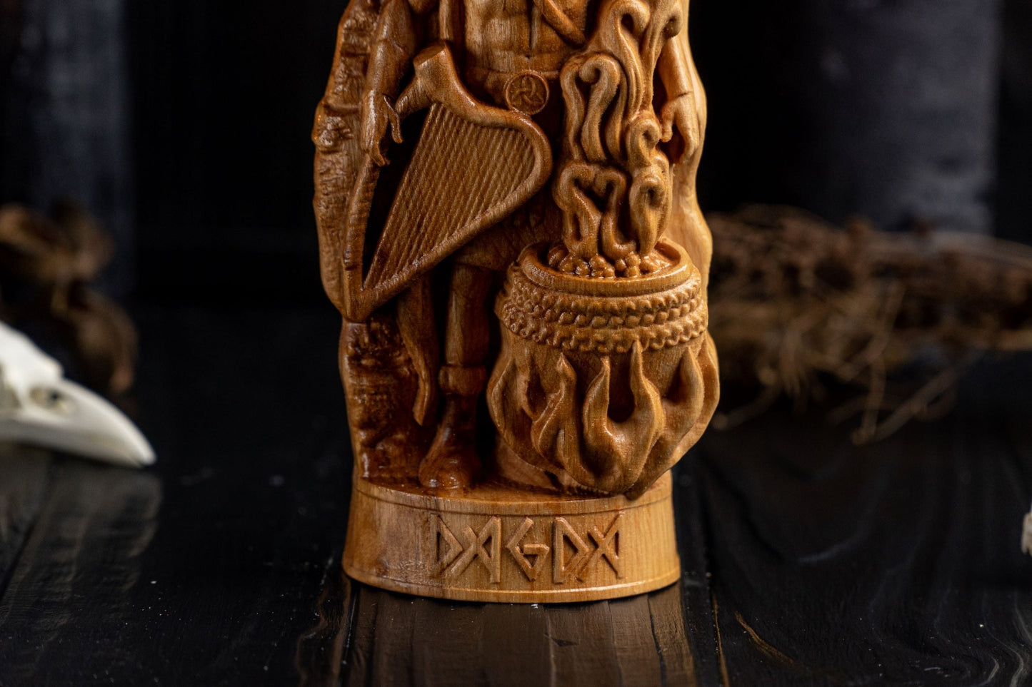 Carved Dagda Statue