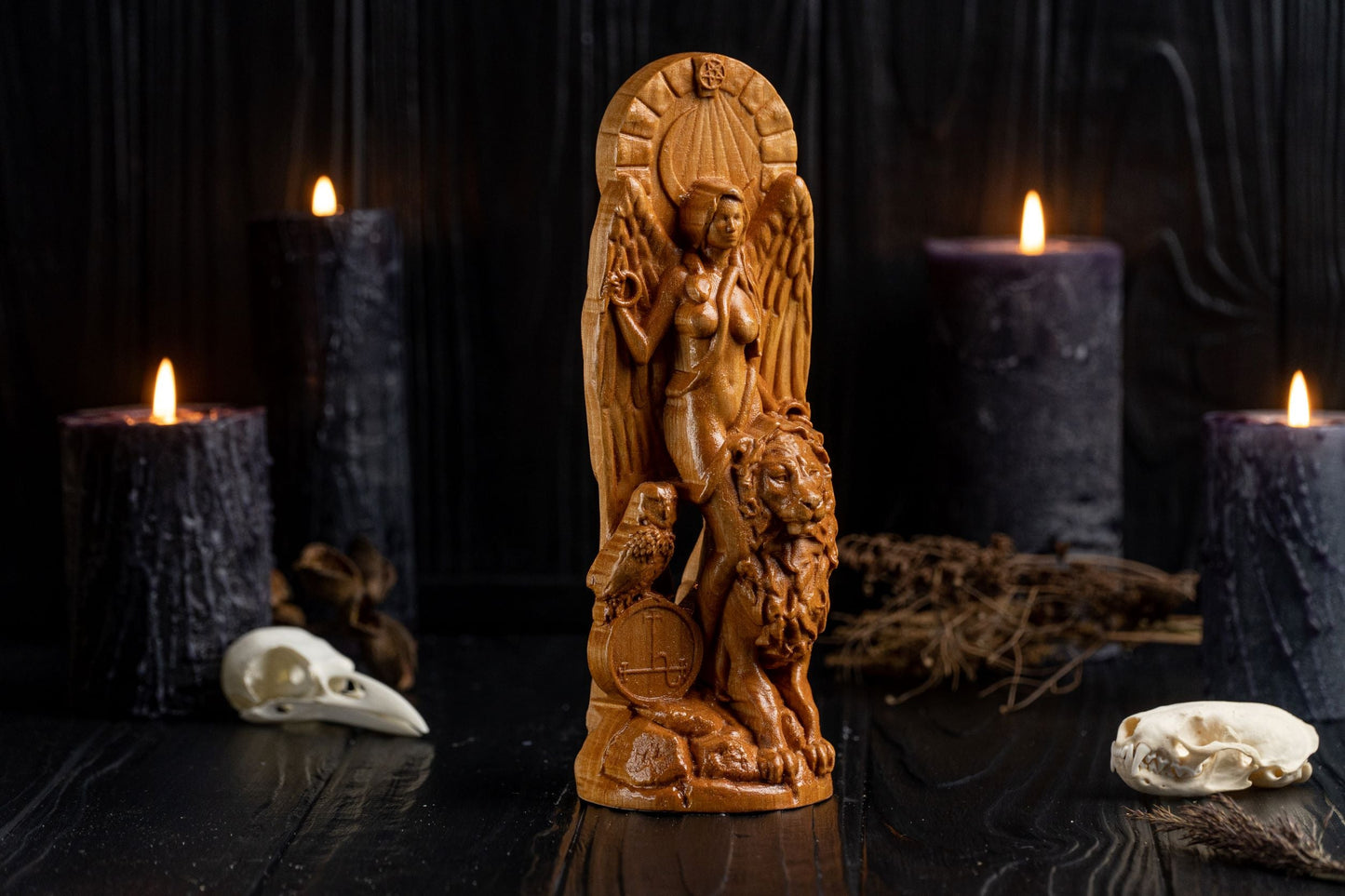 Carved Lilith Statue