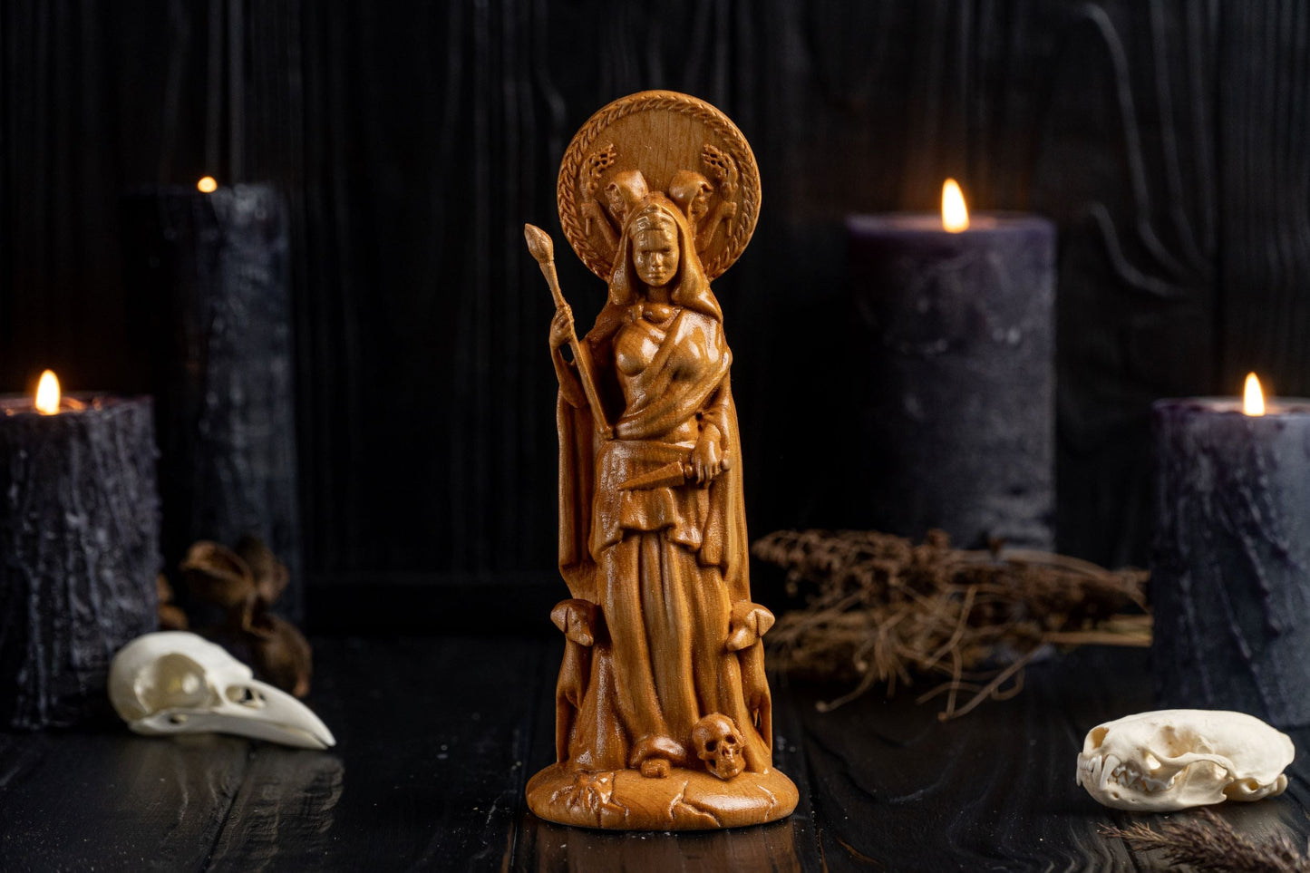 Carved Hecate Goddess