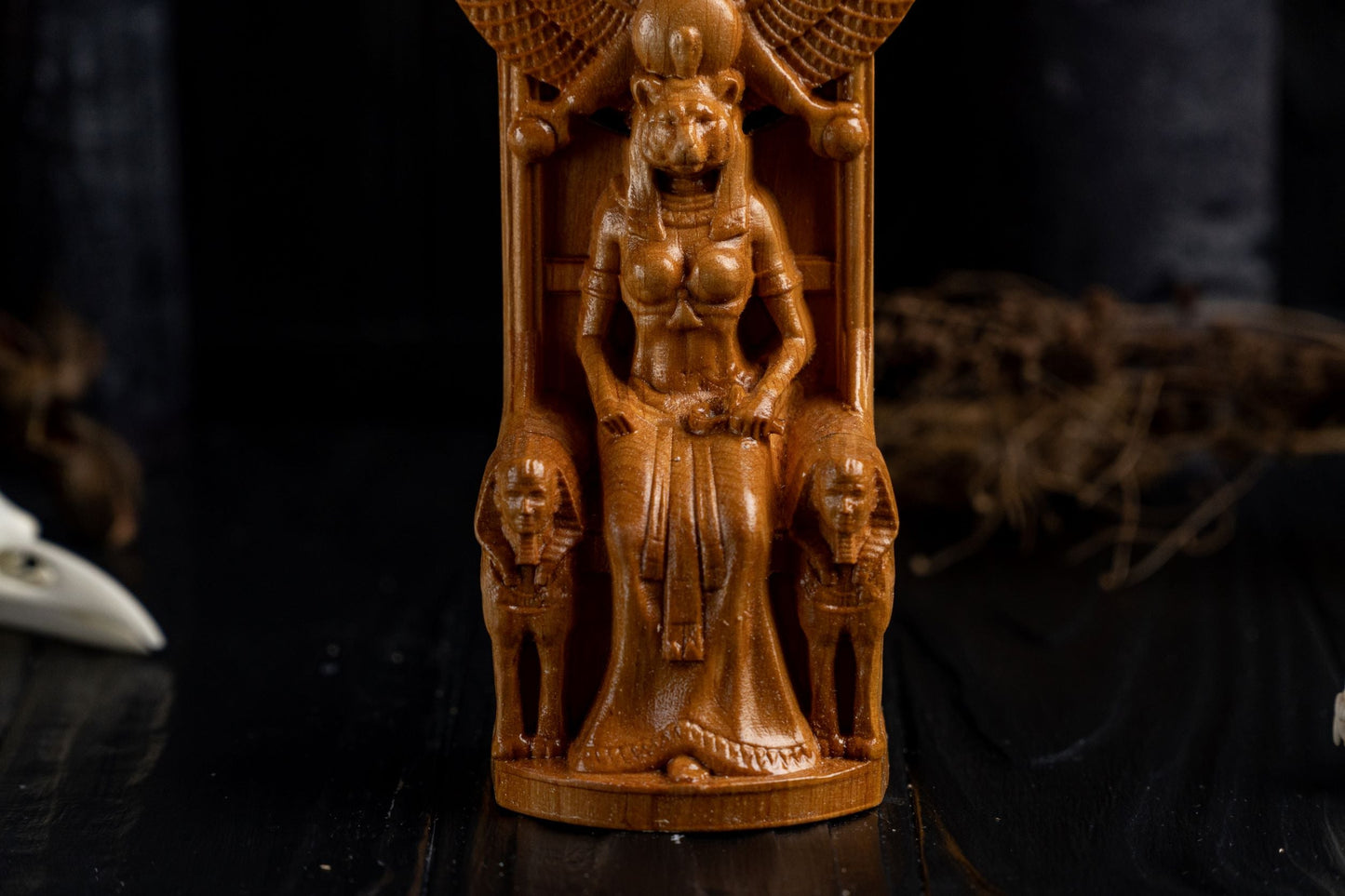 Carved Sekhmet Statue