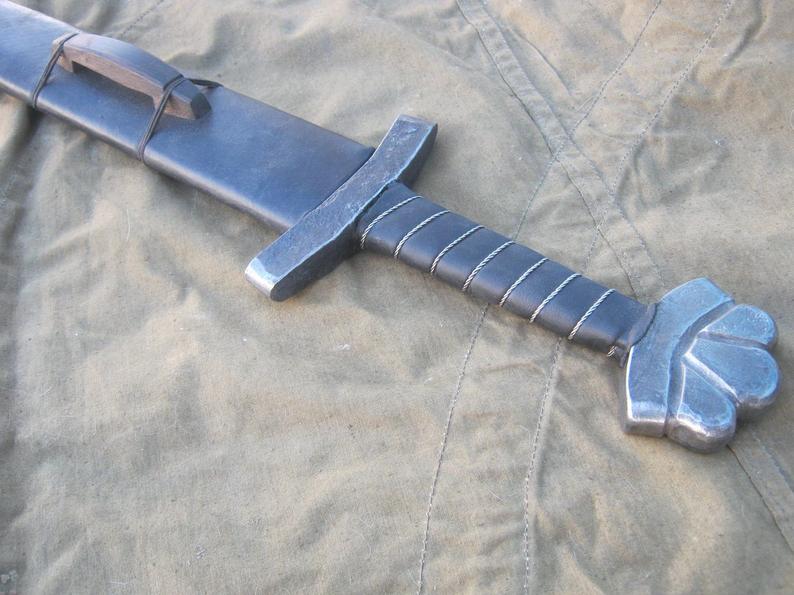 Forged medieval sword