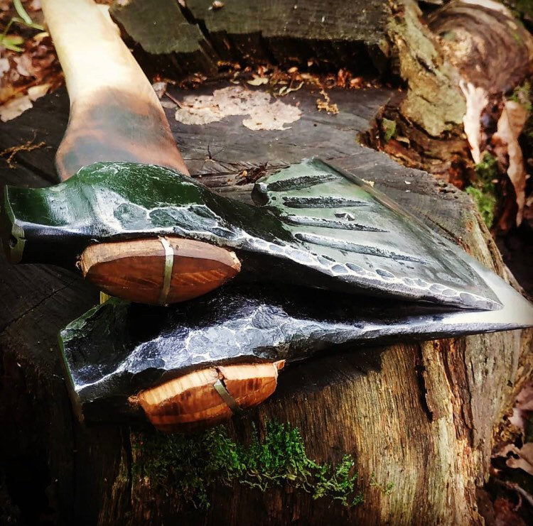 Hand forged axe