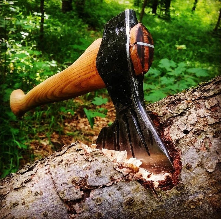 Hand forged axe