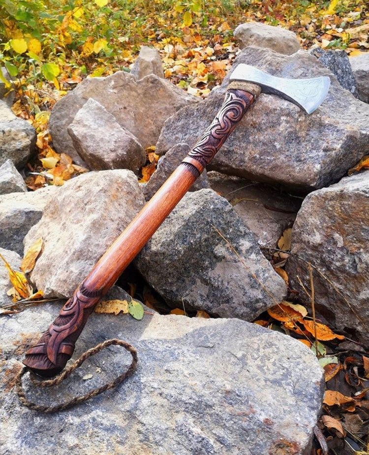 Engraved viking axe