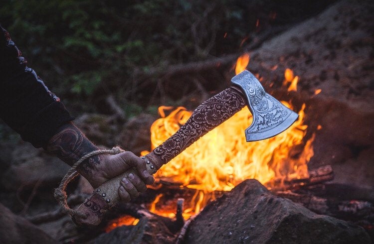 Hand forged axe - FLAME