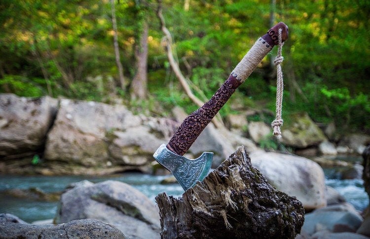 Hand forged axe - FLAME