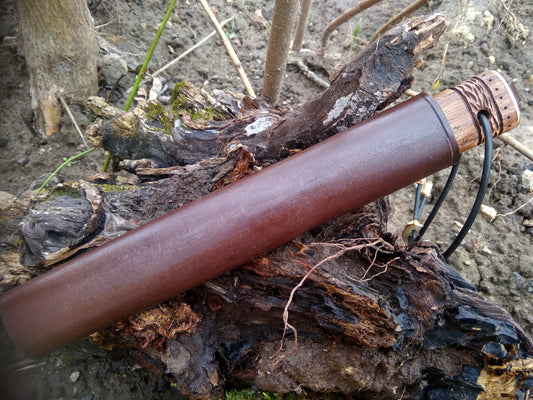 Forged knife with etching
