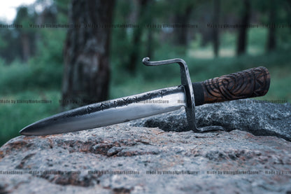 Engraved medieval knife