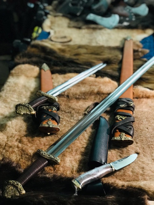 Viking sword with sheath