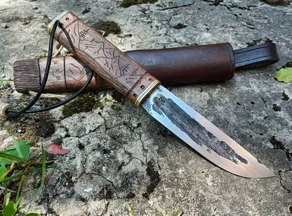 Forged engraved knife
