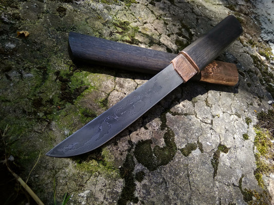 Long Damascus Knife