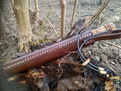 Forged knife with etching