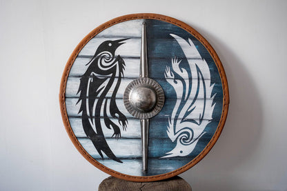 Round shield "Huginn and Muninn"