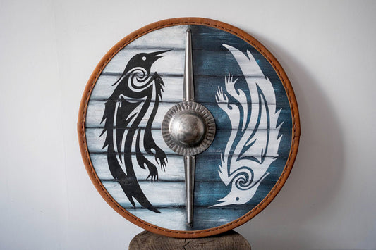 Round shield "Huginn and Muninn"