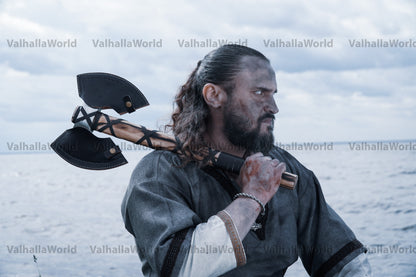 Double sided viking axe