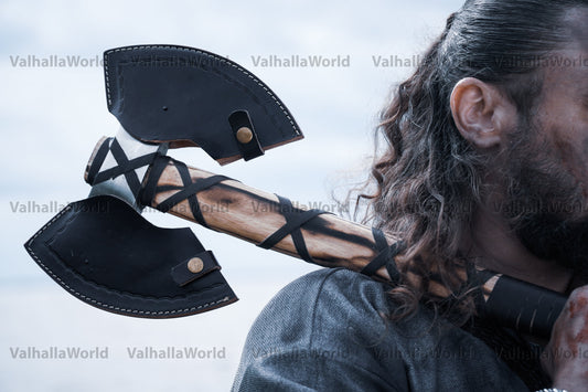 Double sided viking axe
