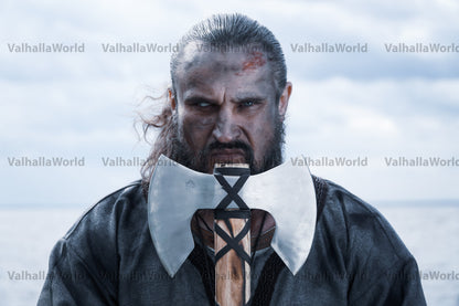 Double sided viking axe