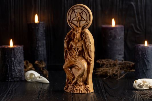 Carved Baphomet Statue