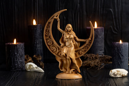 Carved Luna Statue