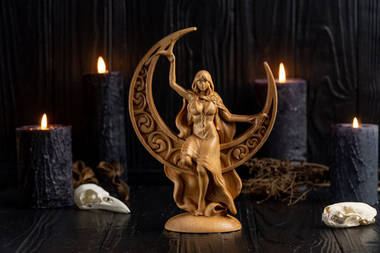 Carved Luna Statue