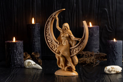 Carved Luna Statue