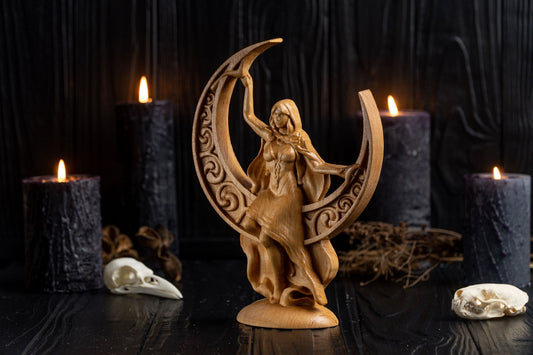 Carved Luna Statue
