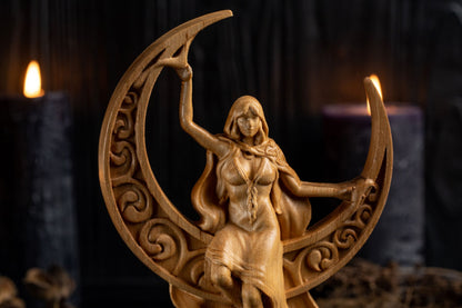 Carved Luna Statue