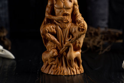 Carved Cernunnos Statue
