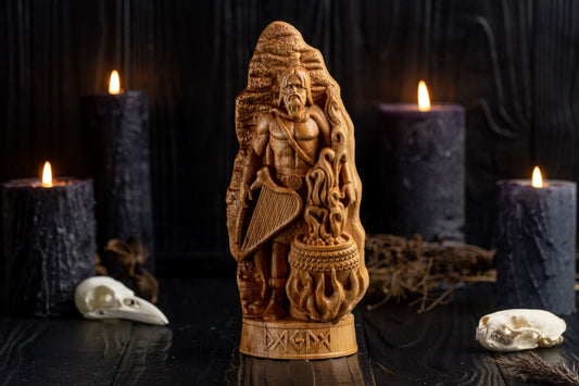 Carved Dagda Statue
