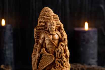 Carved Dagda Statue