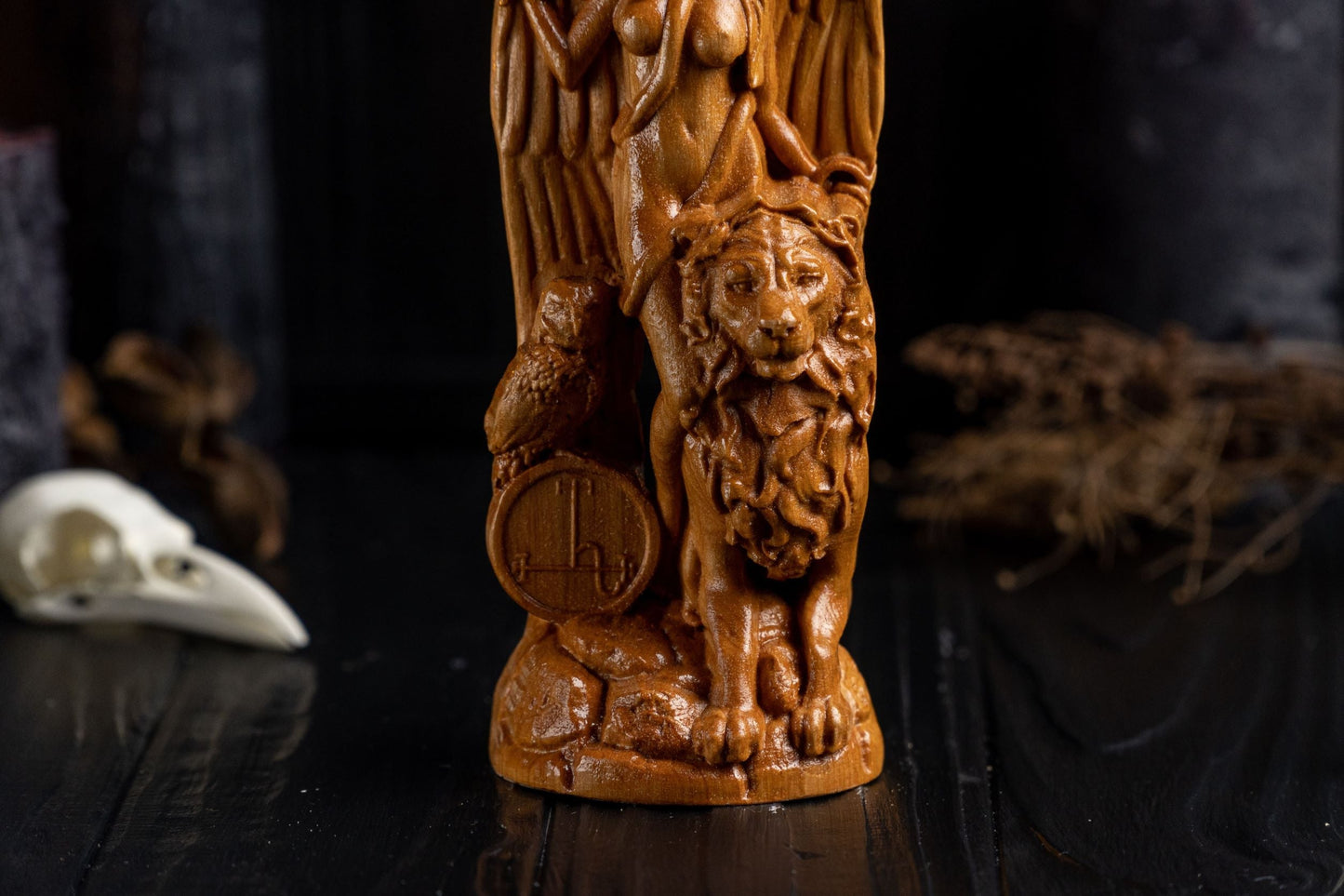 Carved Lilith Statue