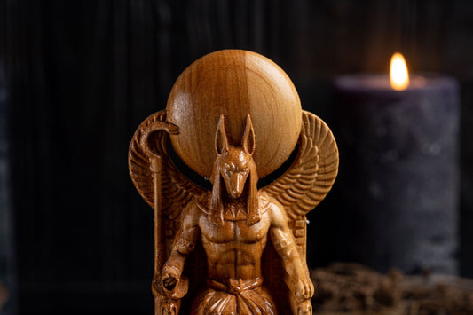 Carved Anubis Statue