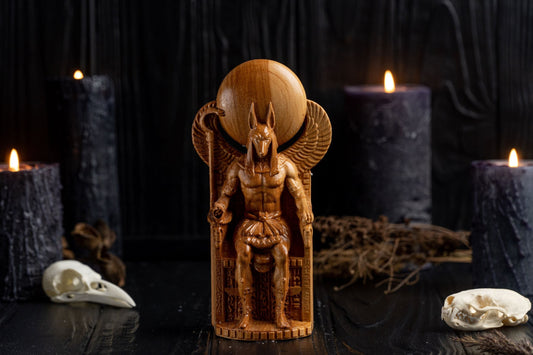 Carved Anubis Statue
