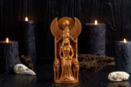 Carved Sekhmet Statue