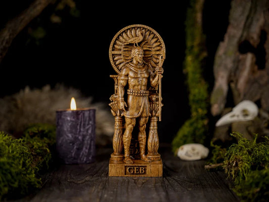 Oak Geb Egyptian Statue