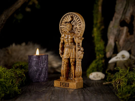 Oak Geb Egyptian Statue