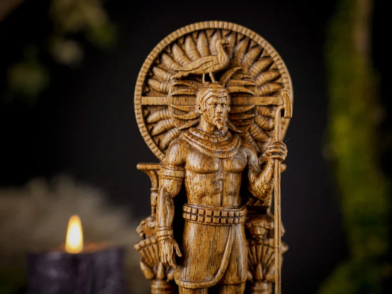 Oak Geb Egyptian Statue