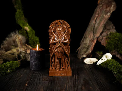 Oak Heka Egyptian Statue