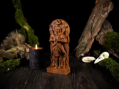 Oak Heka Egyptian Statue
