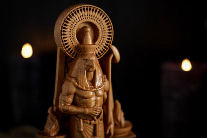 Oak Horus Egyptian Statue