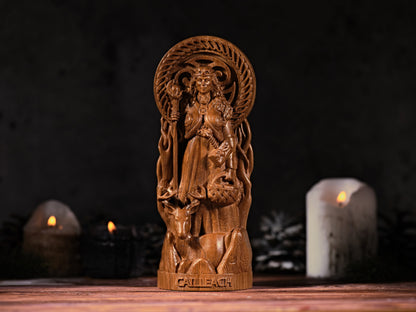 Oak Cailleach Celtic statue