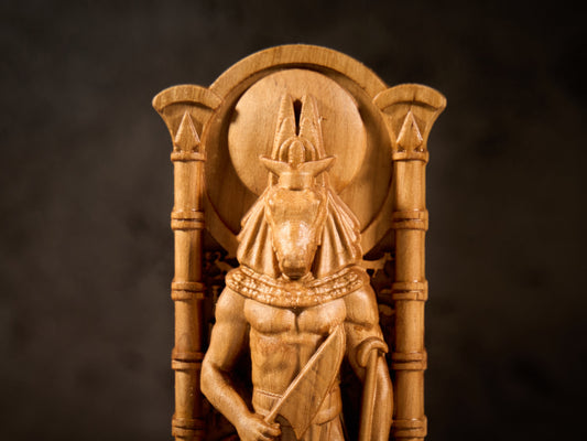 Oak Sobek Egypt Statue