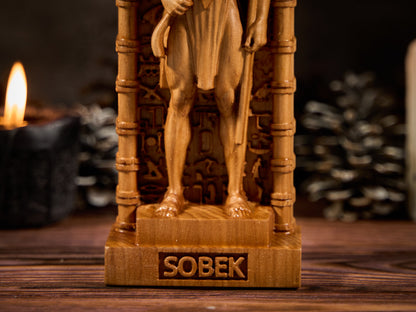 Oak Sobek Egypt Statue