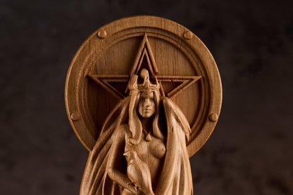Oak Astarte Wicca statue