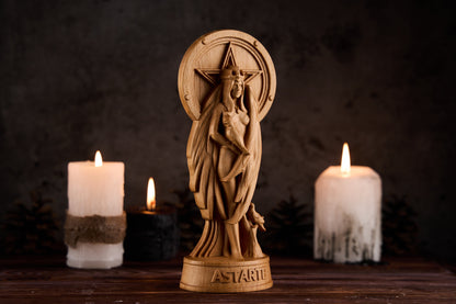 Oak Astarte Wicca statue