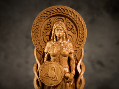 Oak Brigid Celtic statue