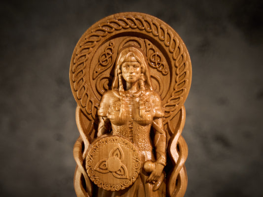 Oak Brigid Celtic statue